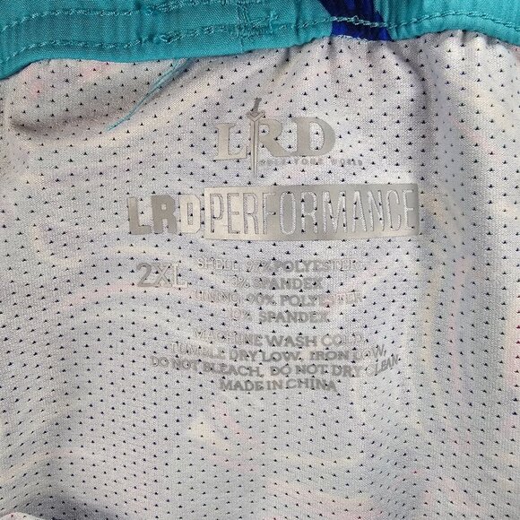 LRD Swim Trunk Shorts Mens 2XL Blue Toucan Print Swim Wear Mesh Lined Drawstring - Picture 5 of 8